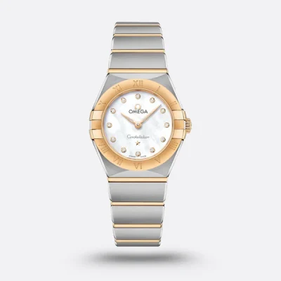 Omega constellation quartz – or jaune