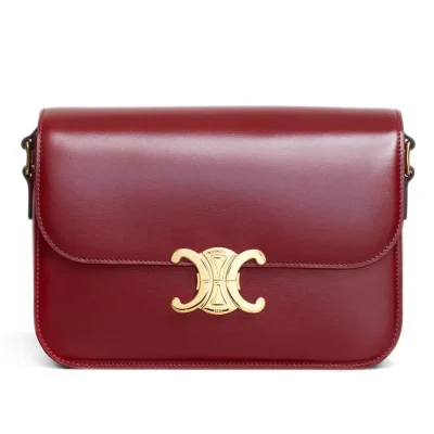 Sac à bandoulière Triomphe moyen Burgundy